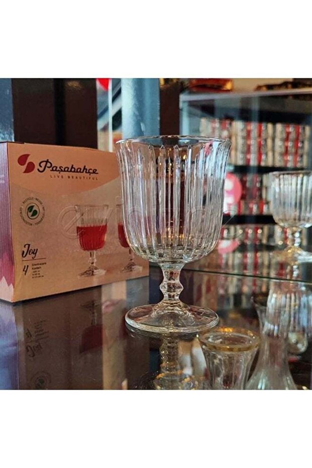 Pasabahce Joy Stemware 255cc – 4-Piece Drinking Wine Glass Set