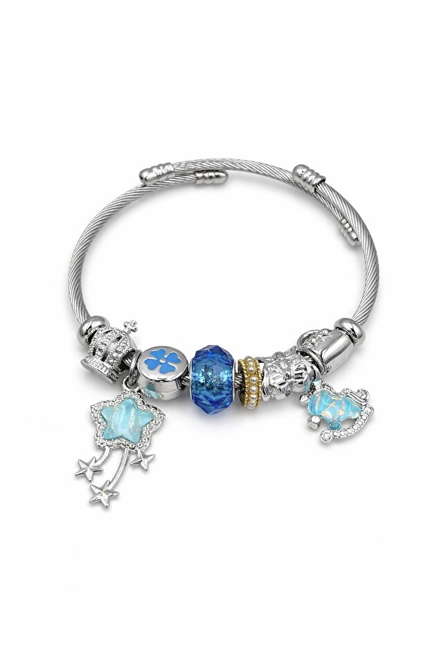 Charmlı Çelik Bileklik - 2