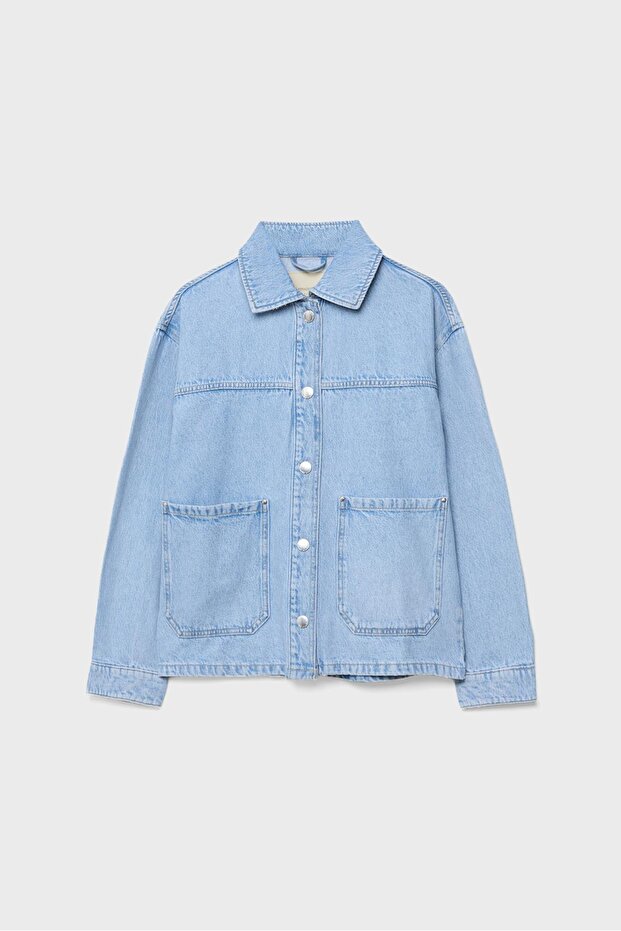 Cepli denim ceket - 6