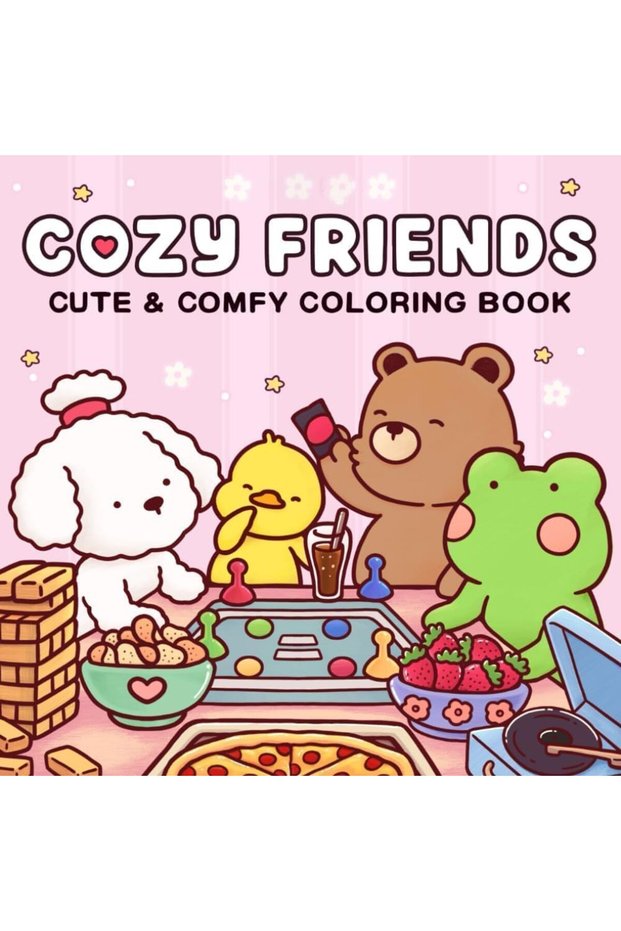 Coloring Book for Kids and Adults: Featuring Adorable Animal Characters Engaging in Relaxation, Mind