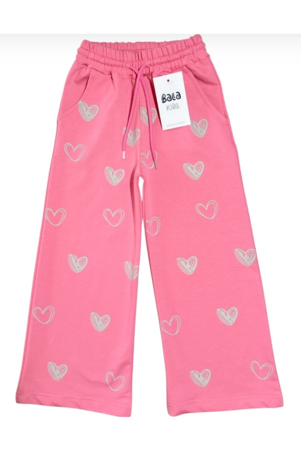 Girls' Heart Printed Pallazzo Pants