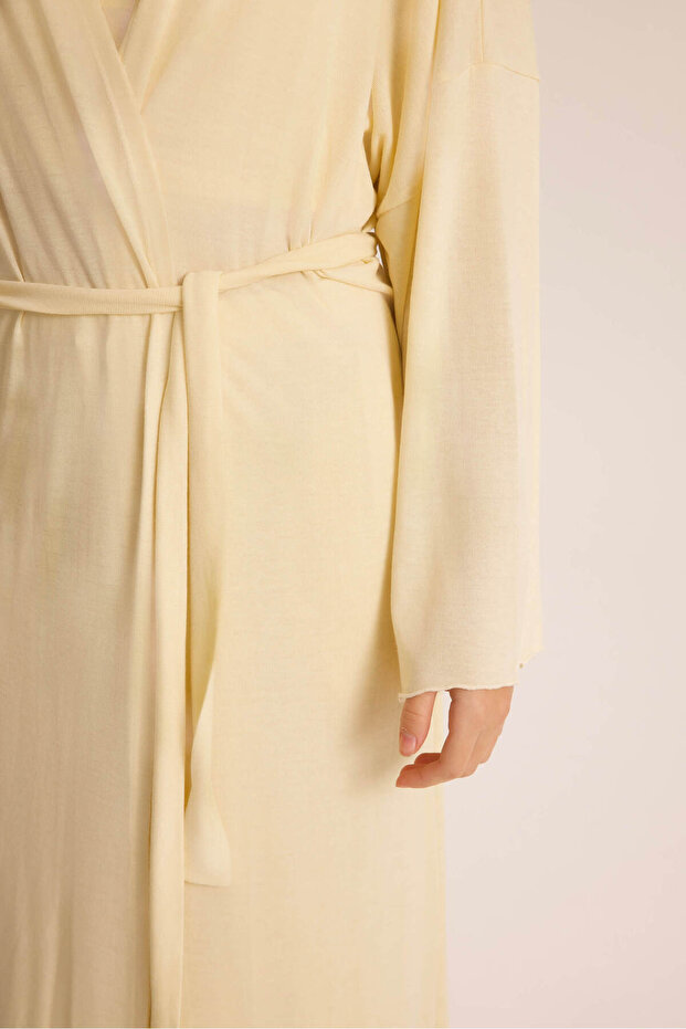 Raina Sarı Kimono Basic Üçlü Takım - 6