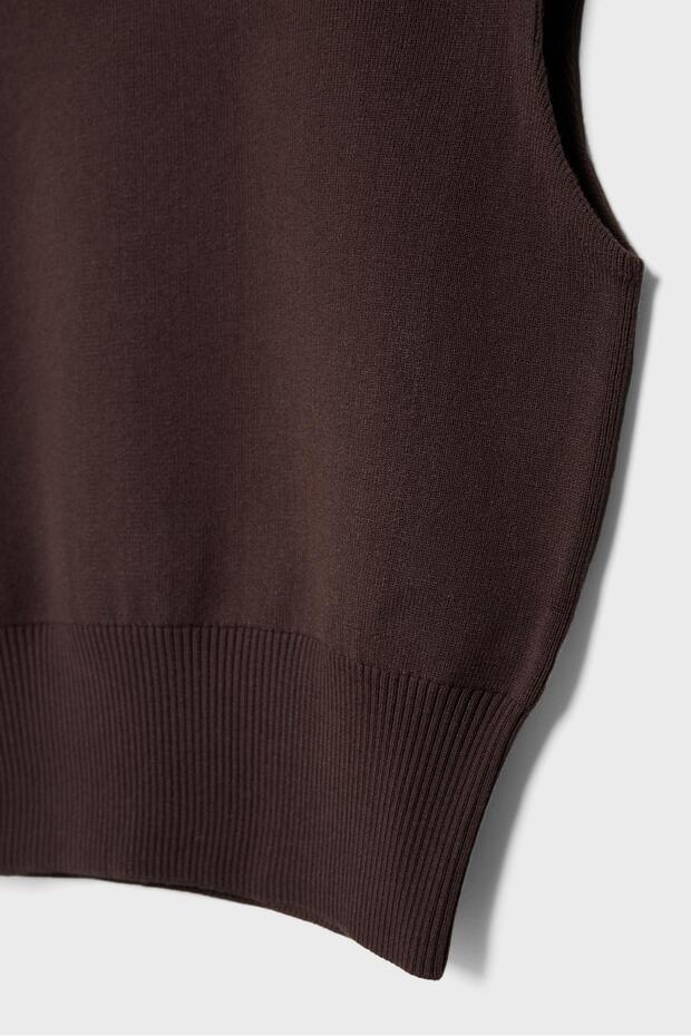 Bisiklet yaka triko top - 8