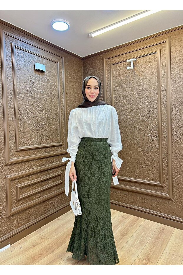 Dantelli Tesettür Etek - 2