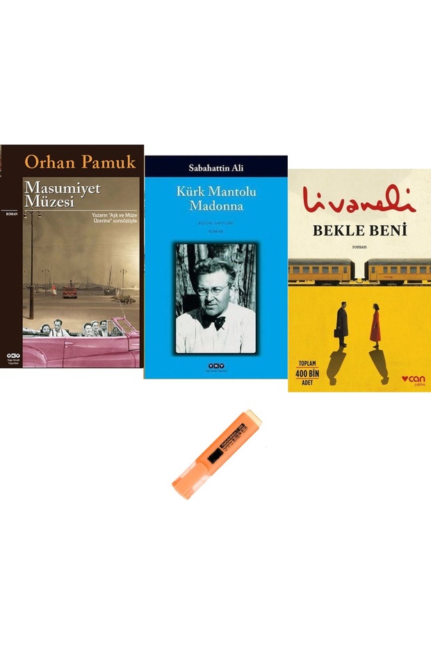 Masumiyet Müzesi + Kürk Mantolu Madonna + Bekle Beni / 3 Book Set (KALEM HD)