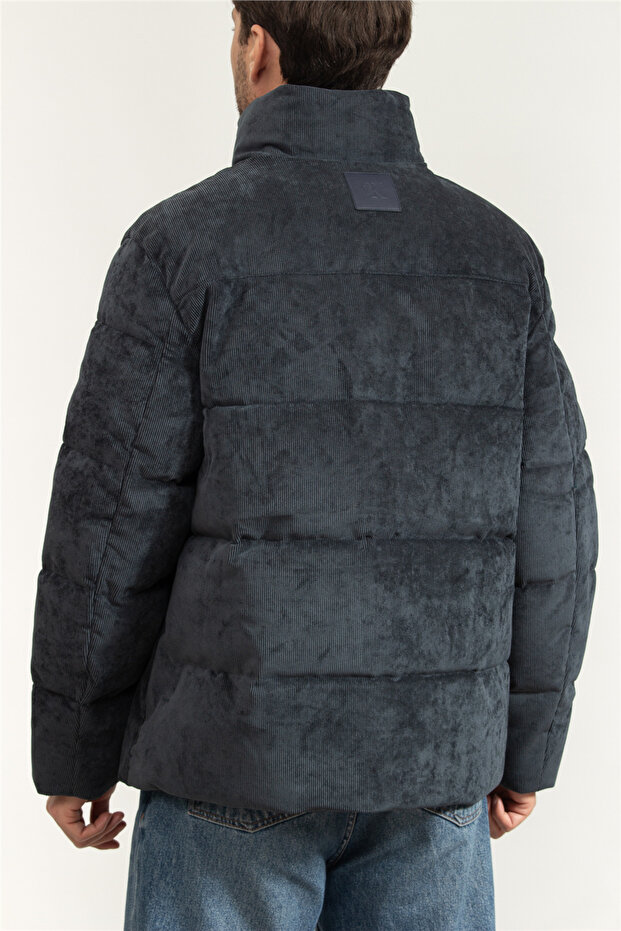 Ls Corduroy Mid Wt Erkek Şişme Mont Mavi - 4