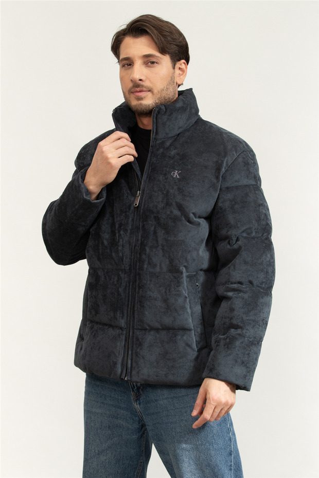 Ls Corduroy Mid Wt Erkek Şişme Mont Mavi - 2