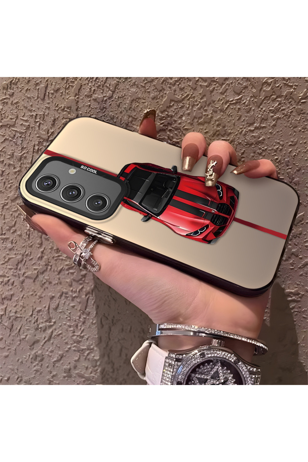 Samsung Galaxy S24 Compatible Silicone Edge Hard Back Anti-Fall Phone Case Bmw Patterned