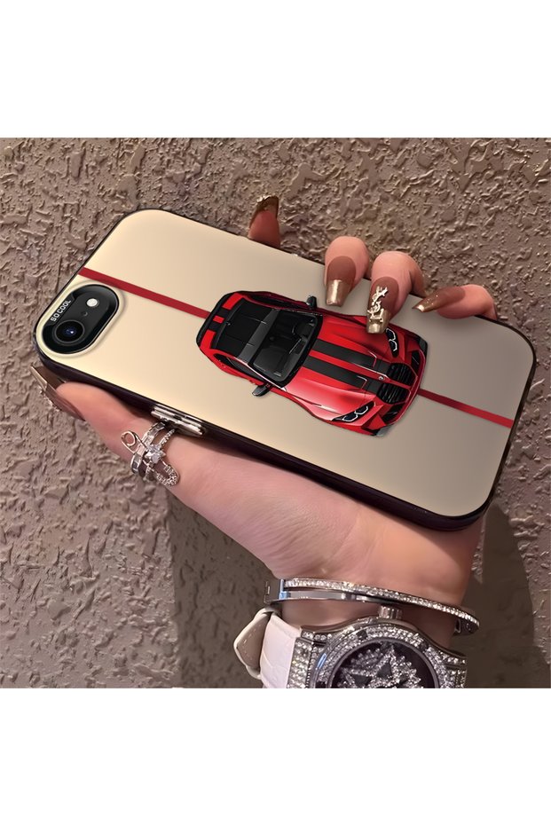 iPhone 7 Compatible Silicone Edge Hard Back Anti-Fall Phone Case Cover Bmw Patterned