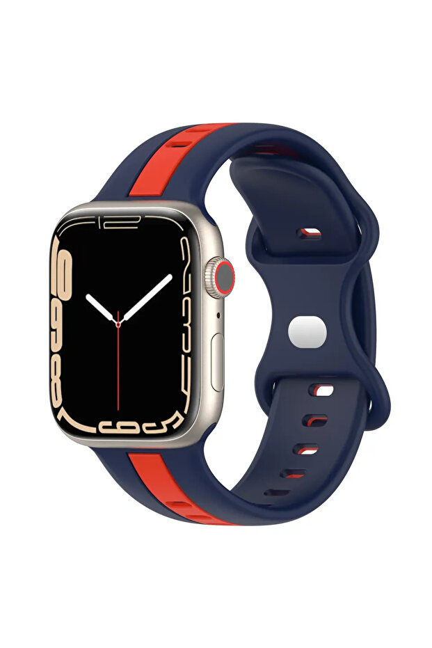 42 44 45 49mm Blue Red Loop Strap for Watch band Ultra 2 49mm 44mm 45mm 41mm 40mm 42mm 38mm Silicon