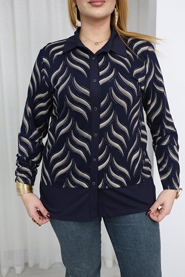 قميص منقوش مقاس كبير - 6