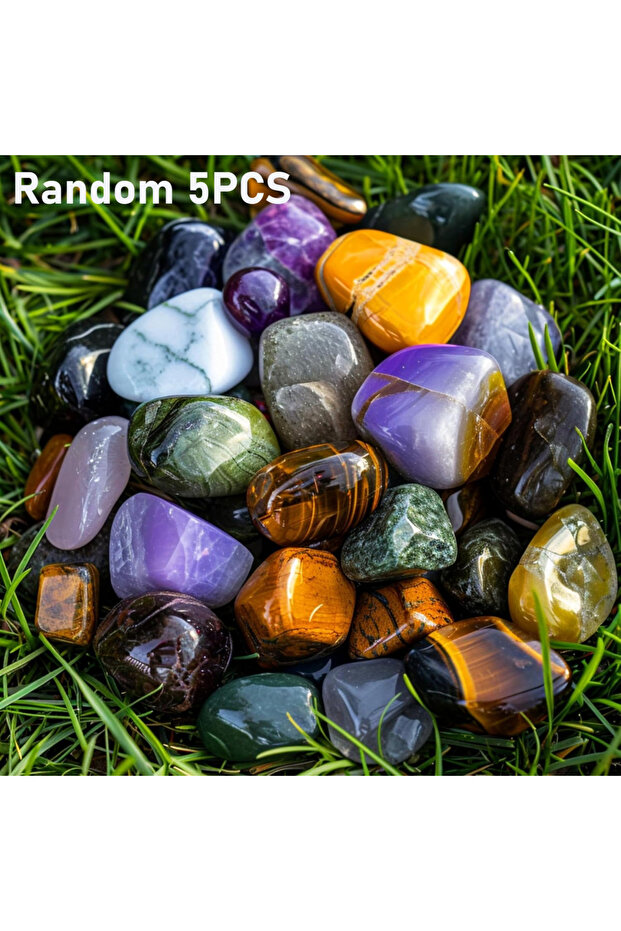 Random 5PCS 5/10/20/50PCS Natural Gemstones Crystal Bulk Tumbled Polished Stones Irregular Stones Ro
