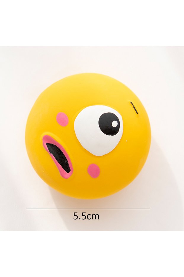 YELLOW Pet Squeaky Toys Pet Ball Toys Dog Chewing Ball Cleaning Tooth Dog Chew Toy For Dogs Bite ..
