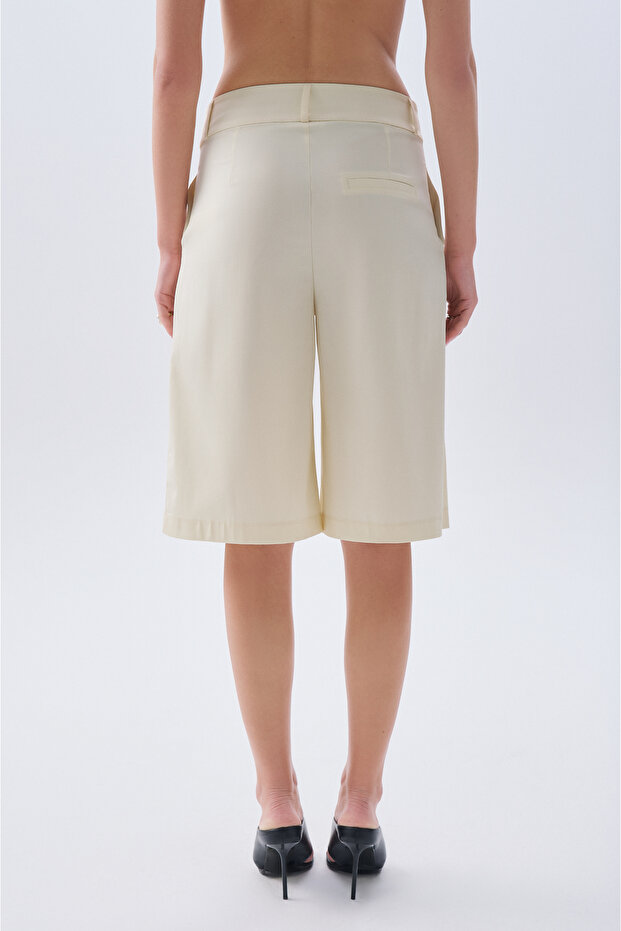 PİLELİ MİDİ BERMUDA ŞORT - 4