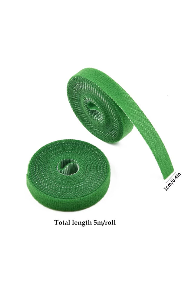 5m Green Garden Twine Plant Ties Nylon Plant Bandage Garden Hook Loop Bamboo Cane Wrap Support Garde