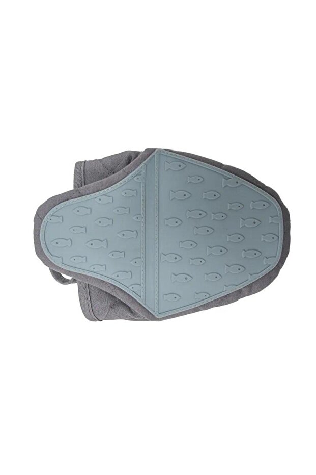 grey 1PC Fish Shaped Silicone Anti Scald Oven Gloves Kitchen Silicone Gloves Tray Dish Holder Oven G