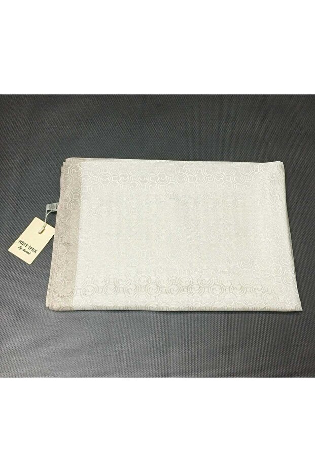 Monogram desenli HİNT İPEK ŞAL - 2