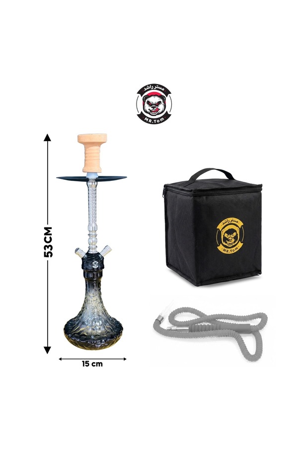 Mr. German luxury shisha in silver - with carrying case