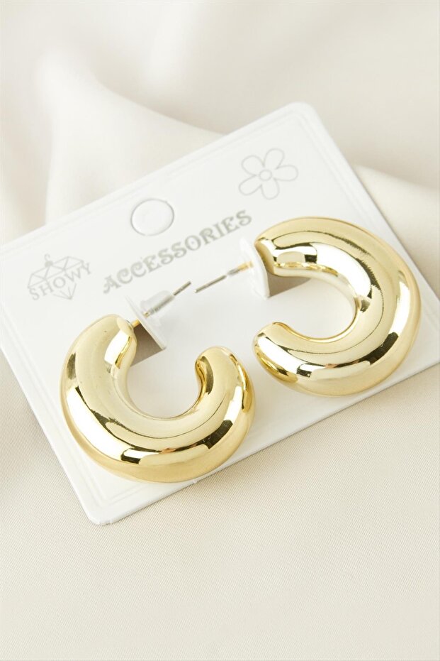 أقراط بلاستيكية بيضاوية الشكل - 1