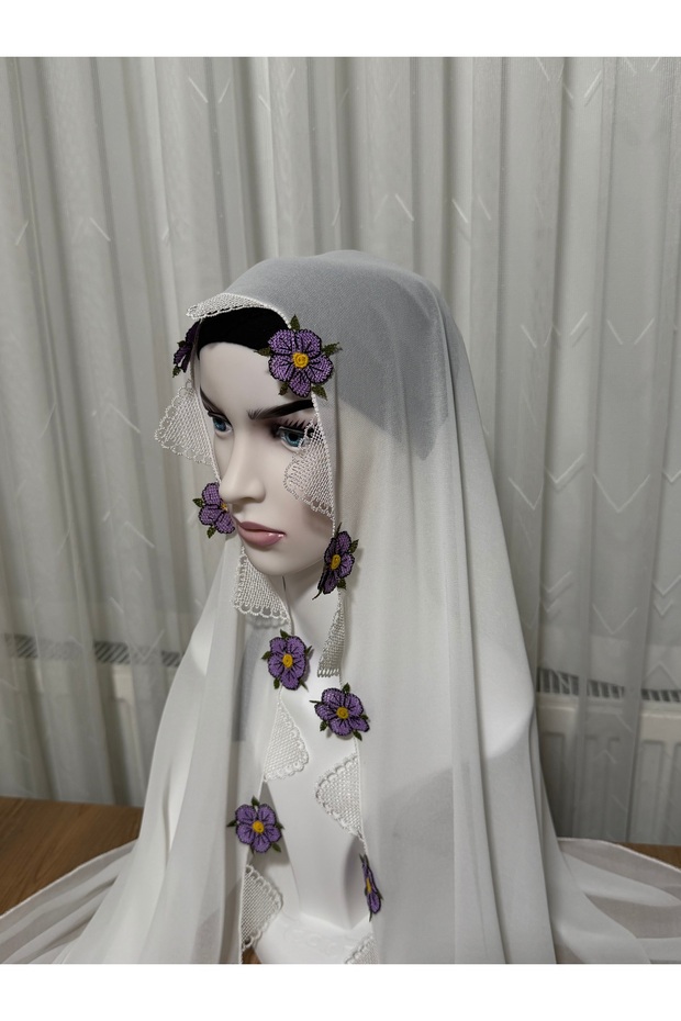 حجاب صلاة مطرز بإبرة - 2