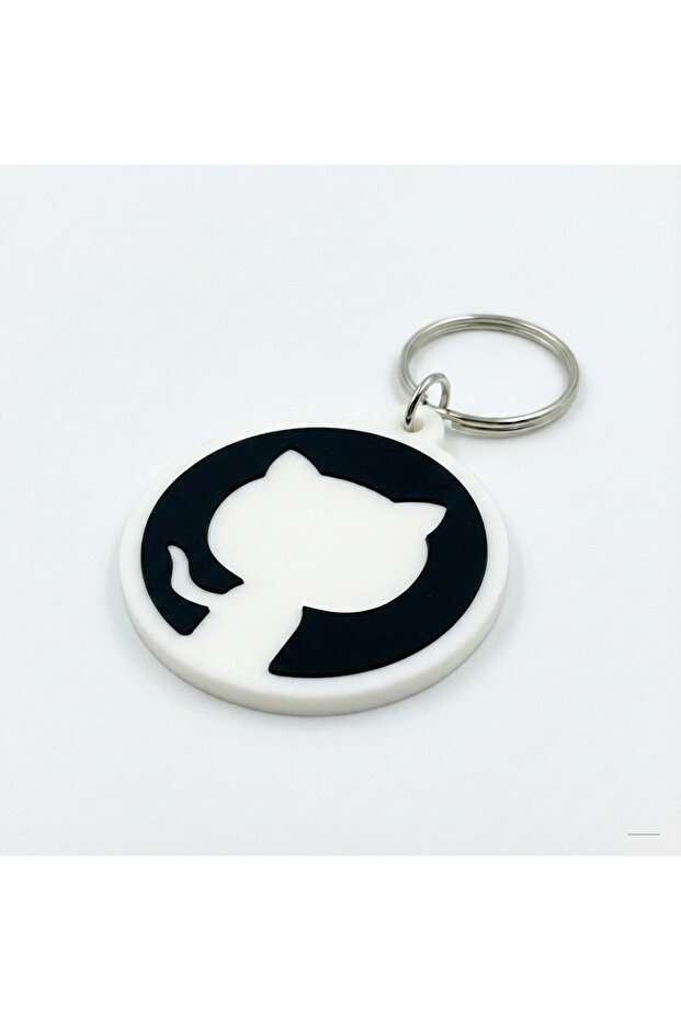 Github Logo Round Keychain - Gift for Software Developer, Developer, and Computer Engineer - 1
