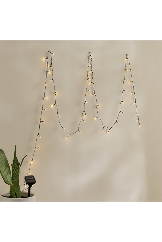 سلسلة إضاءة إليو الشمسية الكروية LED 50 - 5 أمتار - 1