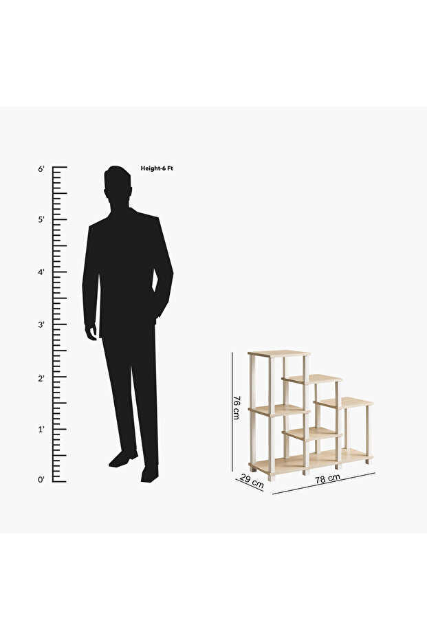 وحدة رفوف كتب بيج ثلاثية الخطوات - 8