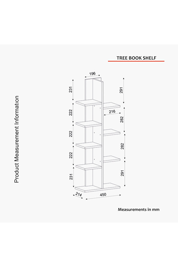 Modulix Casper Linear 7-Tier Bookcase Display Unit - 6