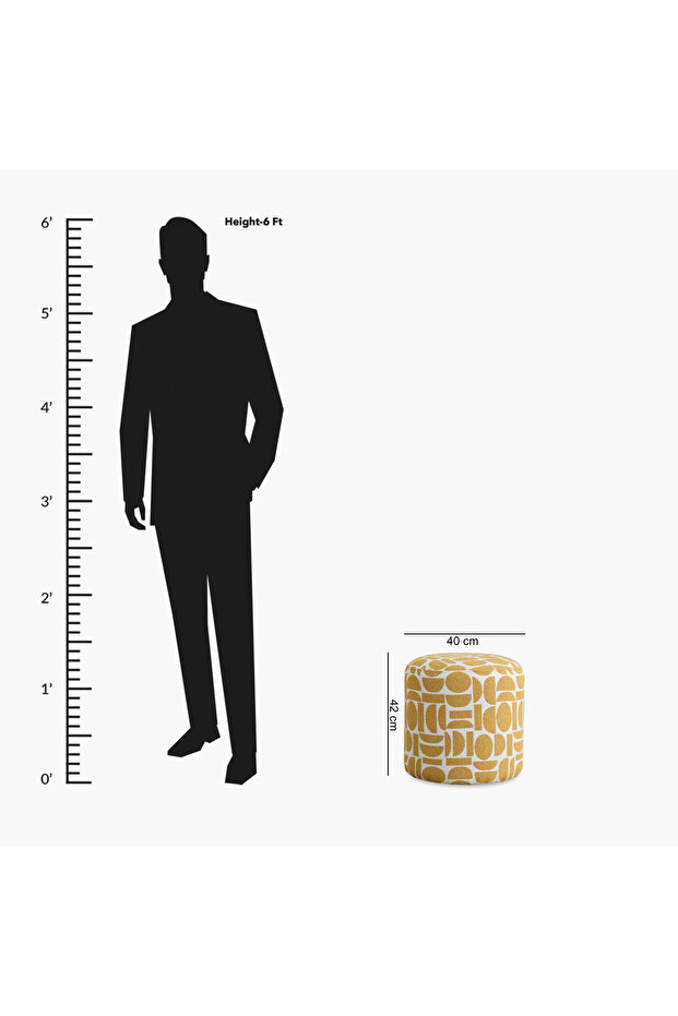 Fiddle Fabric Ottoman - 6