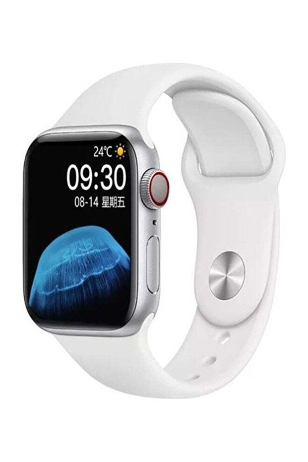 Hw22 Pro Split Screen Smartwatch With Rotating Side Button 44mm White