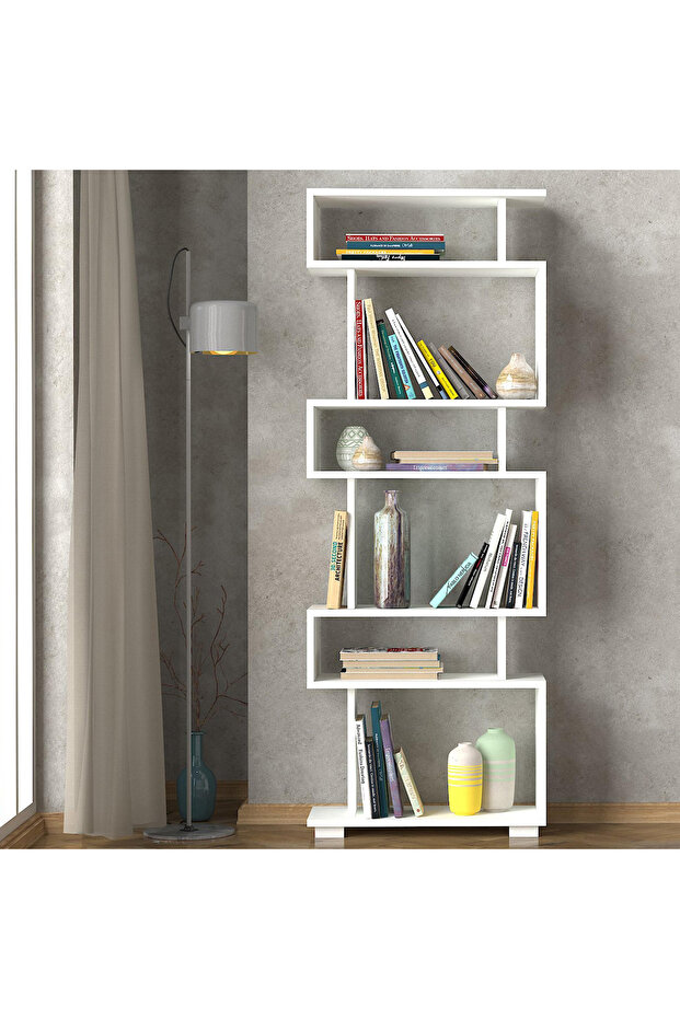 Modulix Block Narrow Zig Zag Bookcase - 1