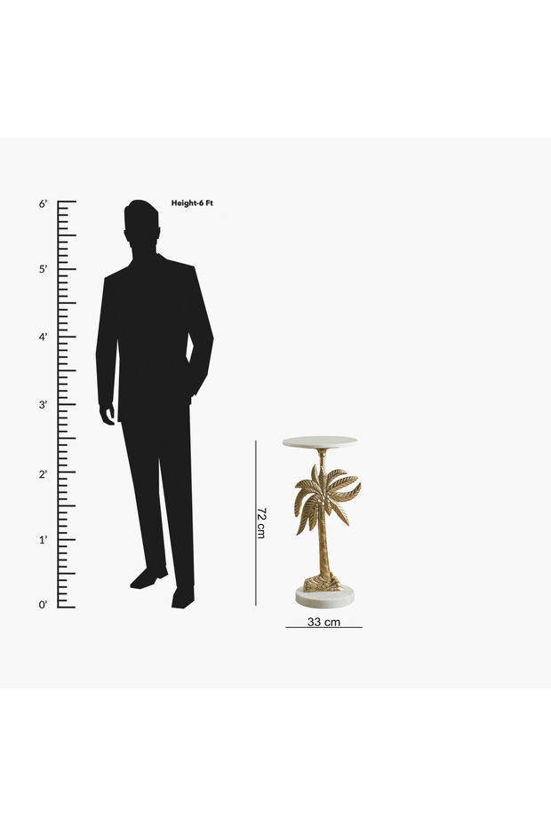 طاولة جانبية من رخام روني الأصلي - 7