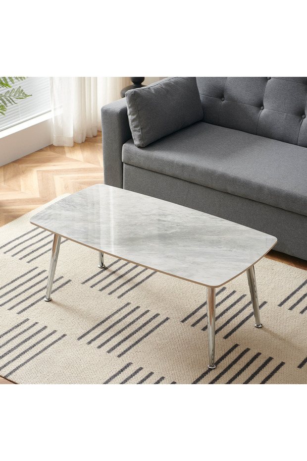 طاولة قهوة سيان من الحجر المتصلب - 1