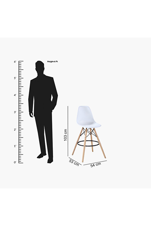 طقم كرسي بار ديمي مكون من قطعتين - 4