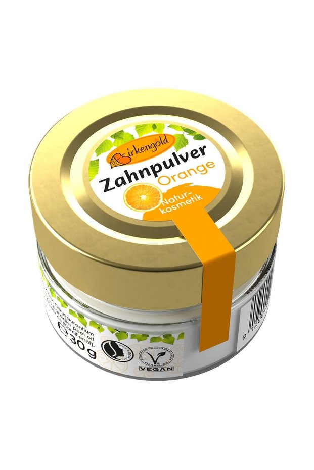 Fluoride-free orange powder toothpaste, 30g,