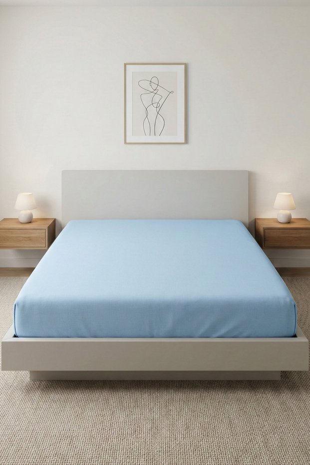 100% Cotton Luxury Akfil Elastic Bed Sheet | Single/Double/King Size | Sultan Premium Series