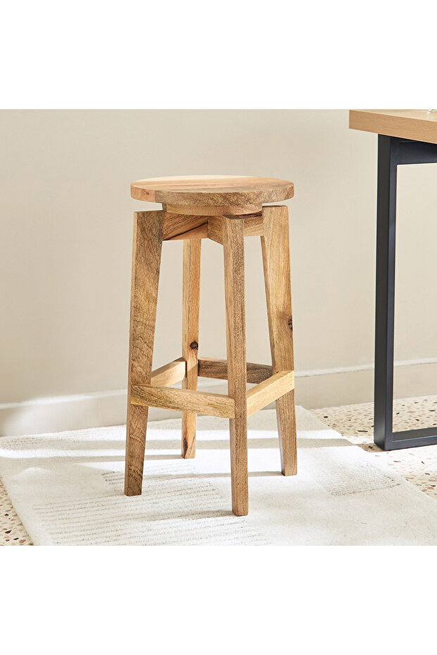 Cavon Rixos Solid Wood Bar Stool - 1
