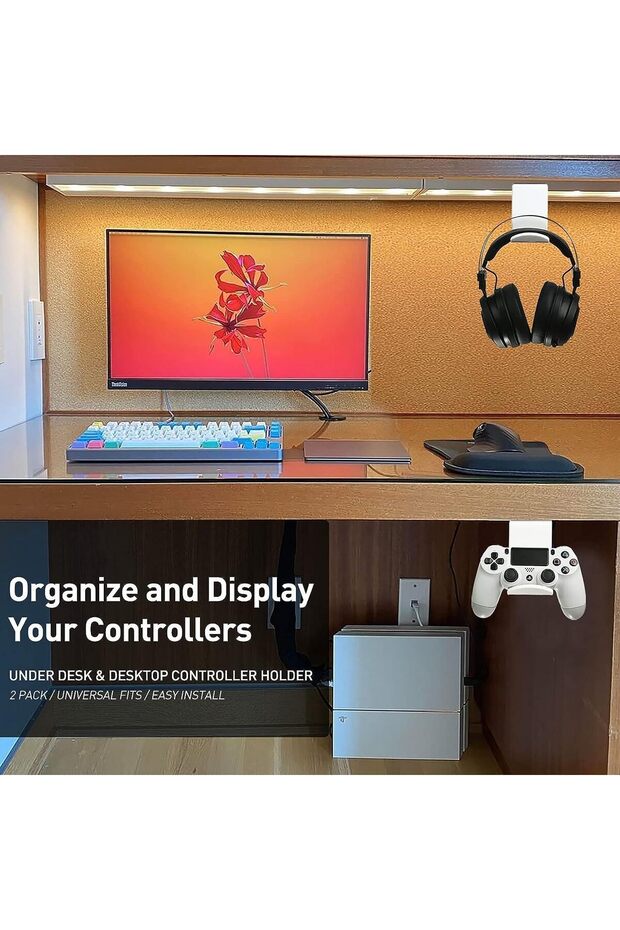 Xspring Controller Table Stand for XBOX ONE PS4 PS5 STEAM SWITCH PC, Multi-Platform Charging Station - 5