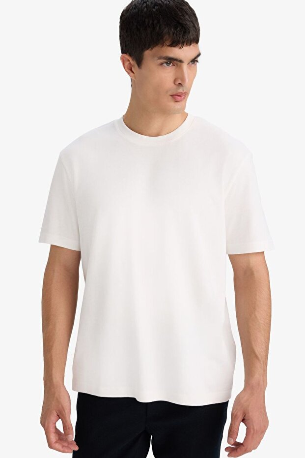 REGULAR FIT 100% Baumwolle Basic T-Shirt E7961AX26SP - 3
