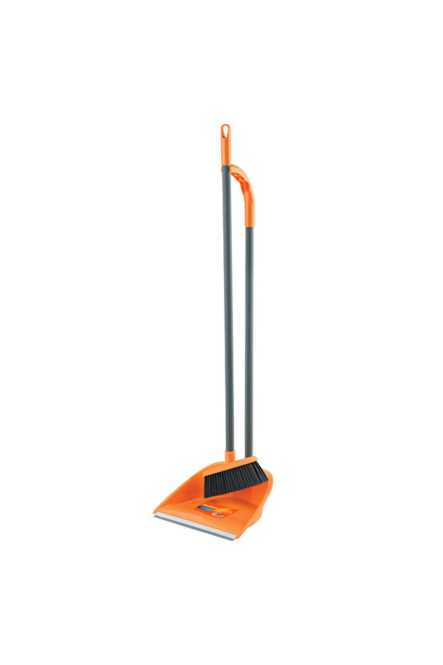 Long Handle Dustpan Upright Back Pain-Free | Macromax Dustpan with Comfortable Long Strappy