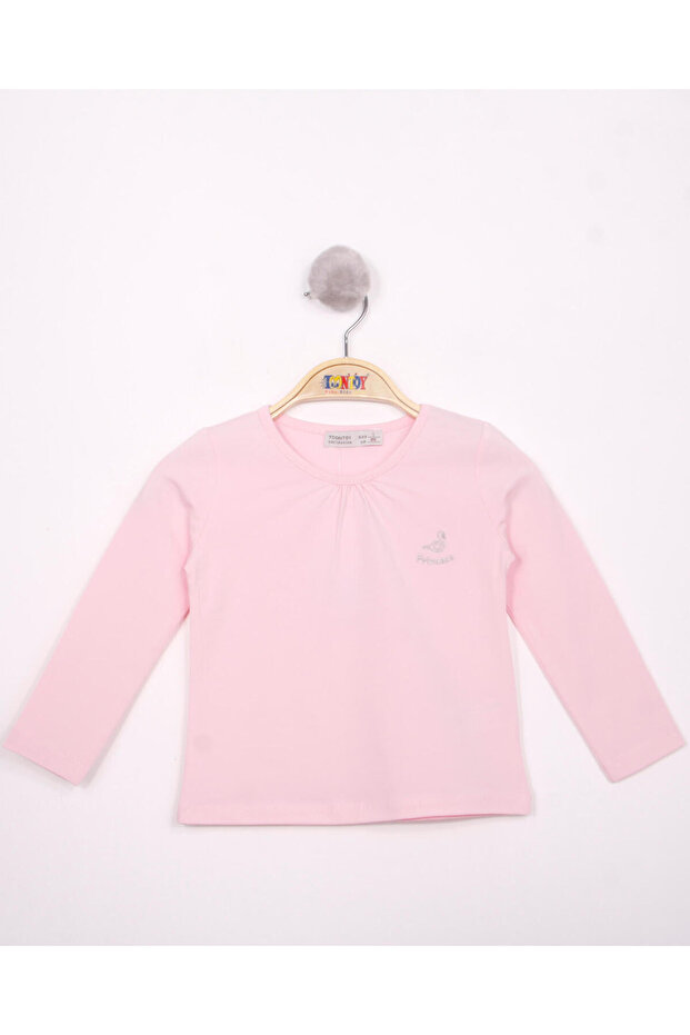 Girl's Printed Crew Neck Long Sleeve T-Shirt