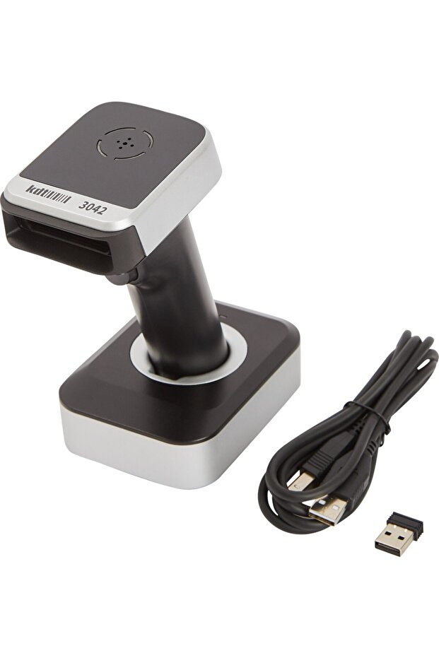 Kds-3042 2D QR Code ماسح الباركود اللاسلكي 2.4G، USB، بلوتوث - 6