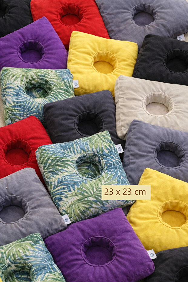 Cotton Piercing Pillow – Sleeping Pillow with a Hole in the Center for Painful Ears, Travel-Friendly