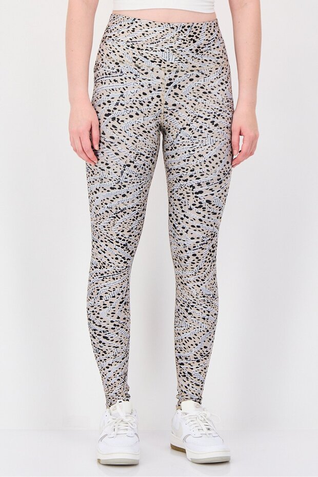 Women Tight Fit Graphic Print Leggings, Multicolor