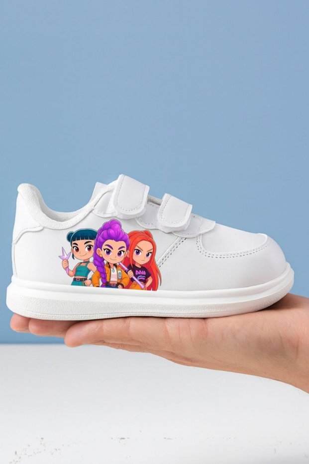 Printed Children's Sports Shoes with Band Sneaker