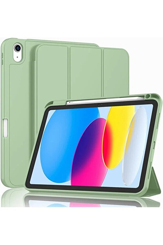 جراب لجهاز iPad من الجيل العاشر مقاس 10.2 بوصة مع حامل قلم.