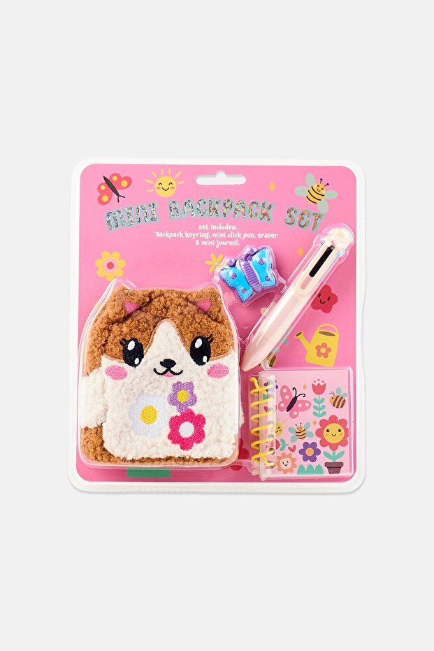 مجموعة حقيبة ظهر صغيرة من الفرو - 1