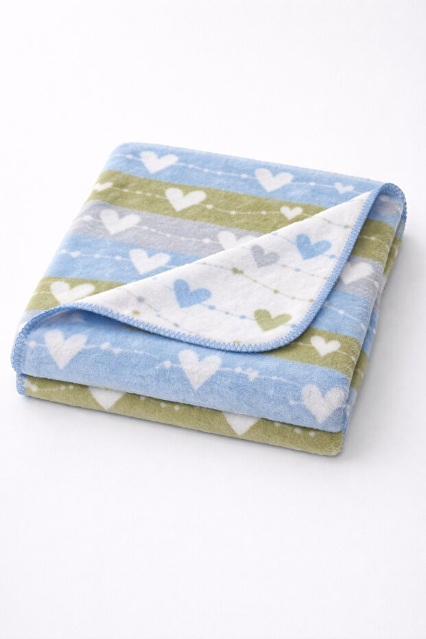 Winter Cotton Embroidered Baby Blanket 95X120 cm Warm, Durable Woven Fabric, Multi-Purpose Use