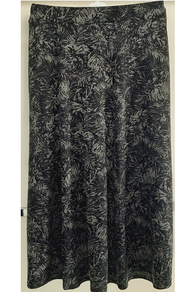 Yildiz New Pattern C Lycra Three Piece Bell-Shaped New Model Elastic Waist No Show Inside Unlined Skirt