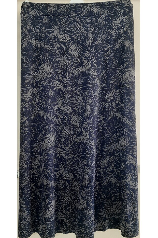 Yildiz New Pattern C Lycra Three Piece Bell-Shaped New Model Elastic Waist No Show Inside Unlined Skirt